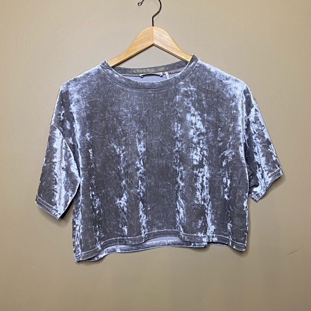Urban Outfitters Velvet Crop Top